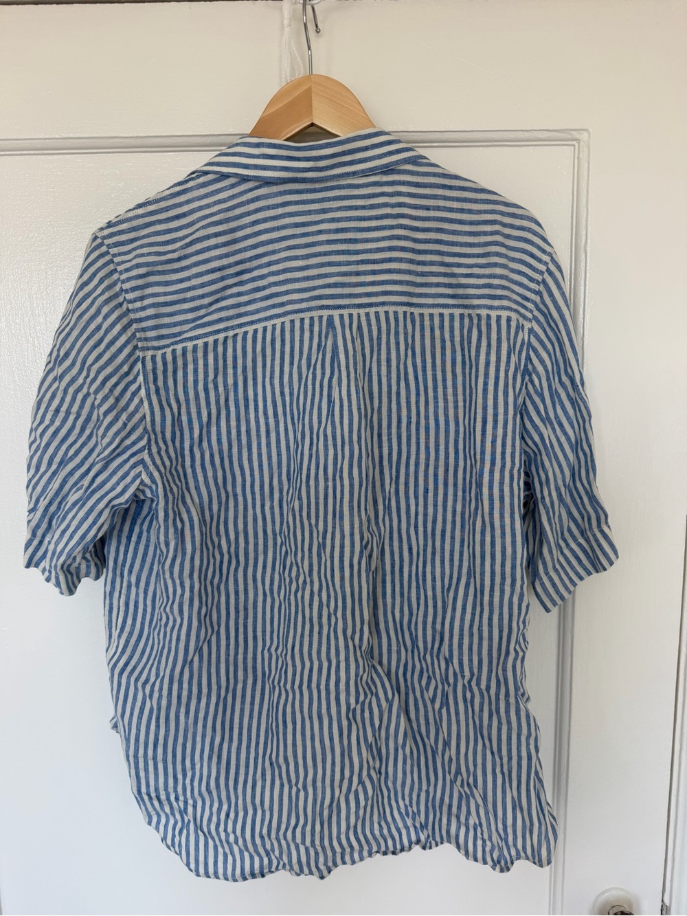 Arket Linen Resort Shirt - Blue & White Stripe - Picture 3 of 5